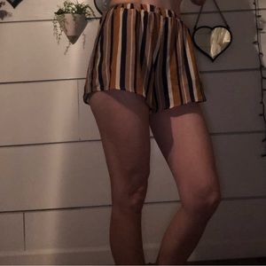 Multi color striped shorts. Size medium
